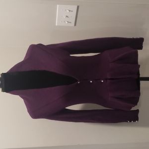 TWEEDS Petite 100% Merino Wool Peplum Sweater